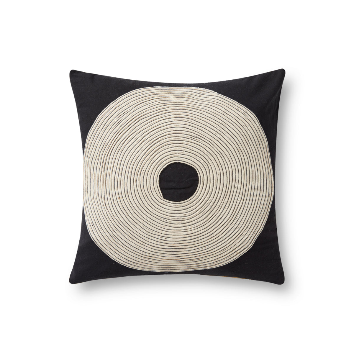 Black / Natural Pillow (Pattern 1) — a Loloi pillow at Laurie Yapp Home.