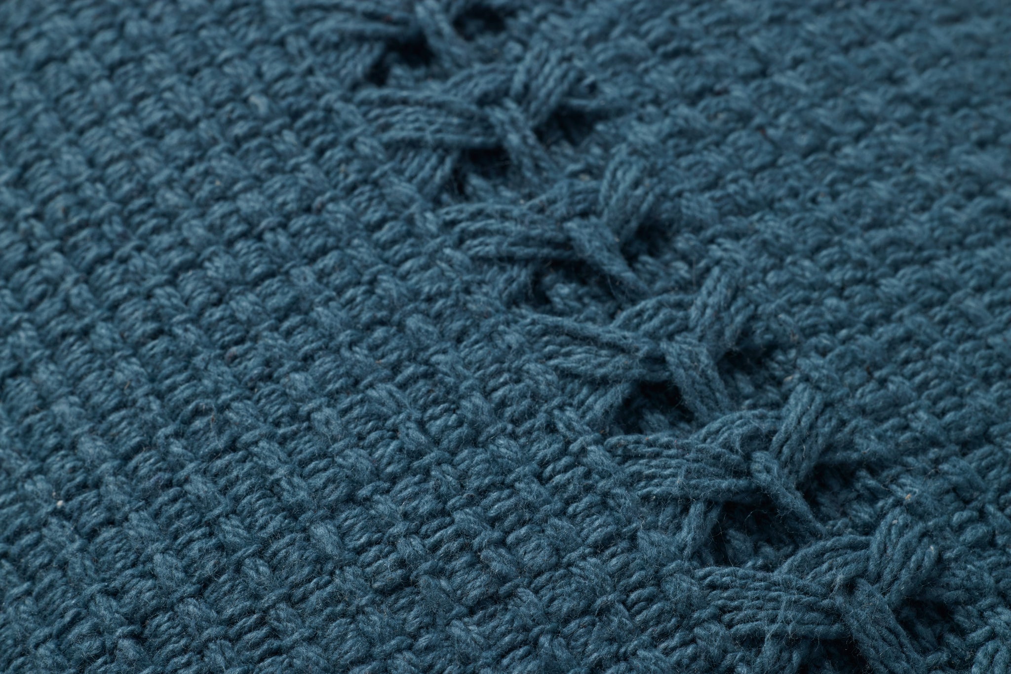 Harvey Blue Pillow shown from another angle.