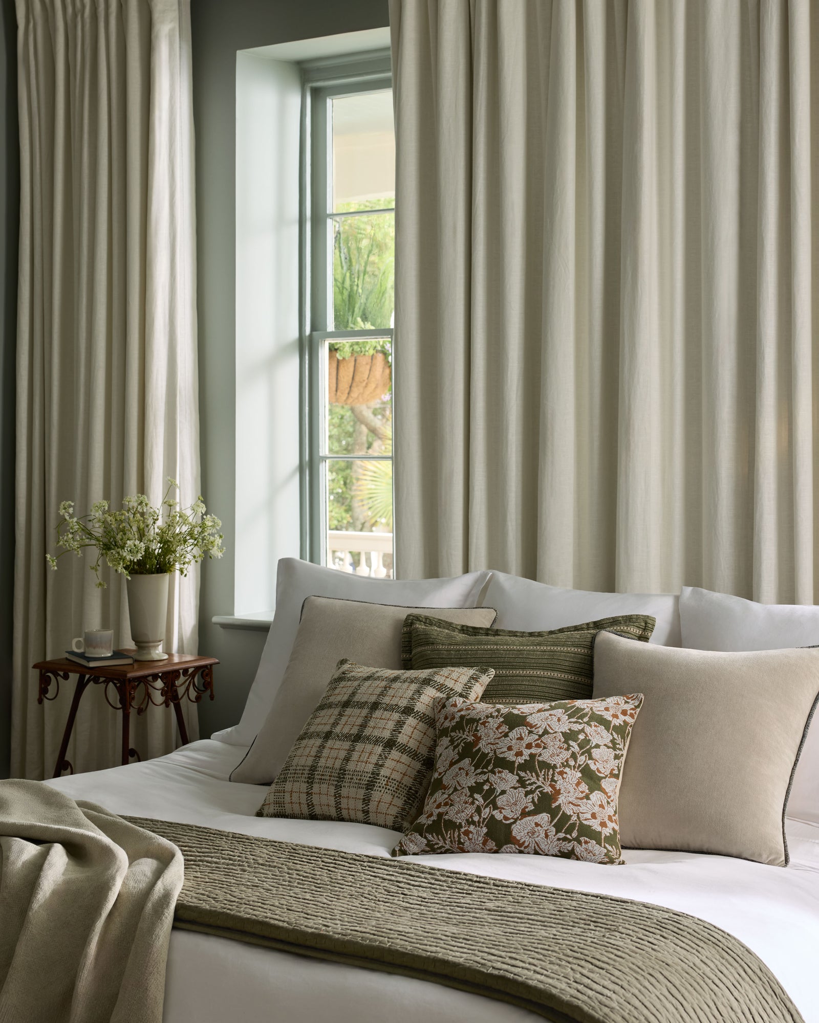 Howie Green / Natural Pillow — a Loloi pillow at Laurie Yapp Home.