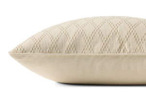 Cary Ivory Pillow shown from a different angle to reveal its pattern.