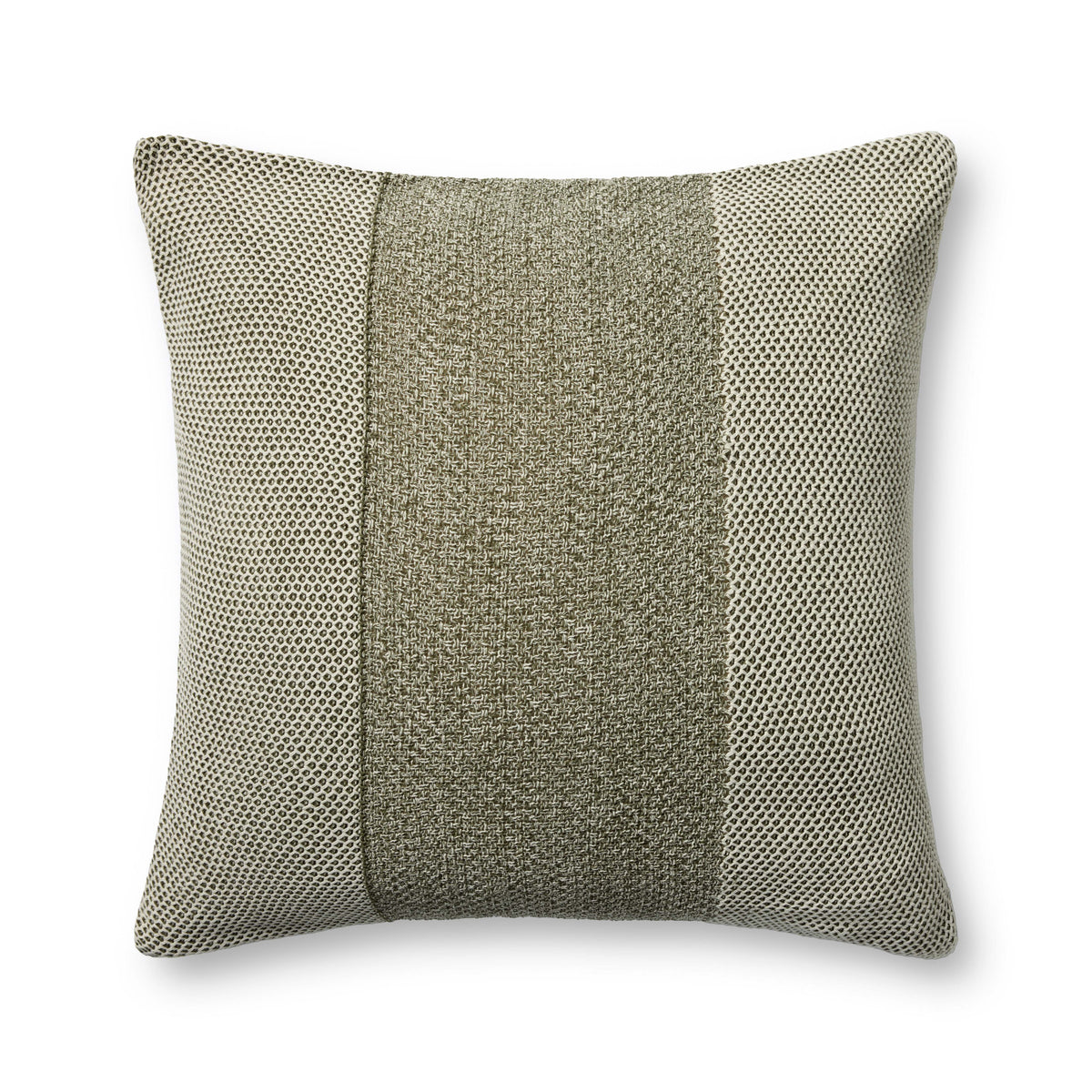 Ivory / Green Pillow — a Loloi pillow at Laurie Yapp Home.