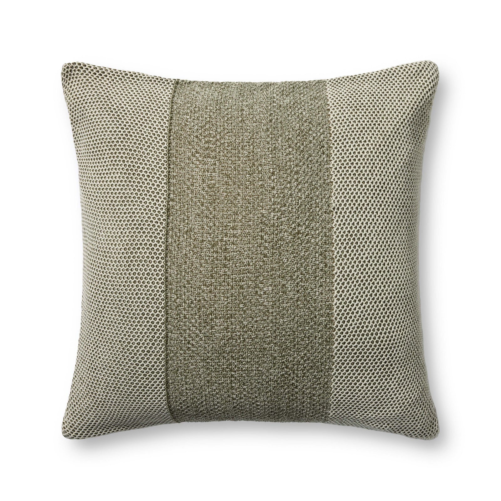 Ivory / Green Pillow — a Loloi pillow at Laurie Yapp Home.
