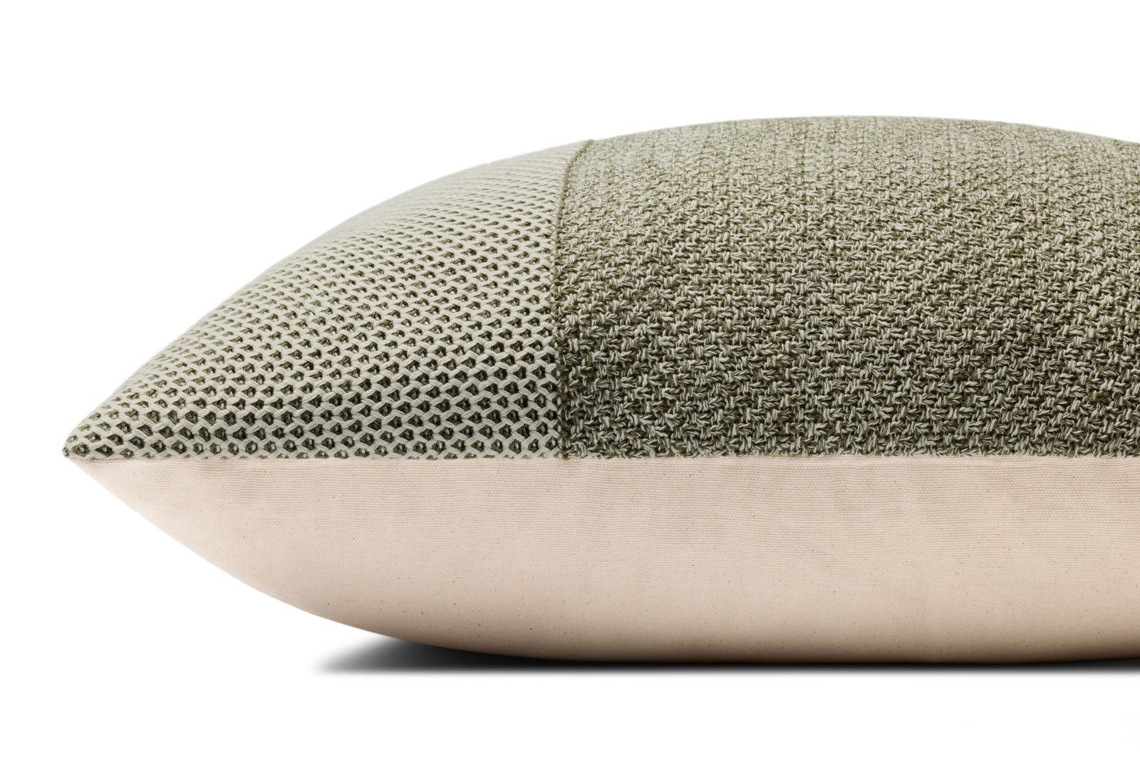 Ivory / Green Pillow — a Loloi pillow at Laurie Yapp Home.