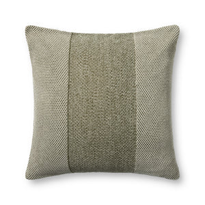 Ivory / Green Pillow — a Loloi pillow at Laurie Yapp Home.