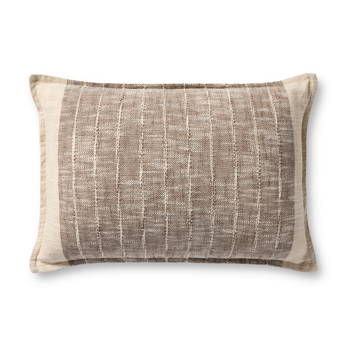 Brown / Ivory Pillow — a Loloi pillow at Laurie Yapp Home.