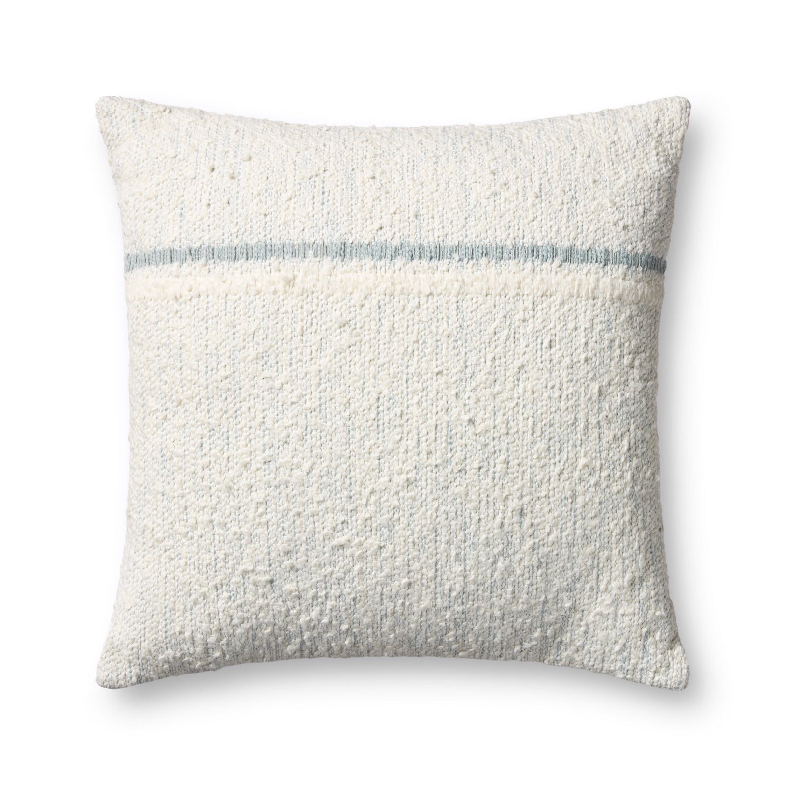 Ivory / Blue Pillow (Pattern 1) — a Loloi pillow at Laurie Yapp Home.