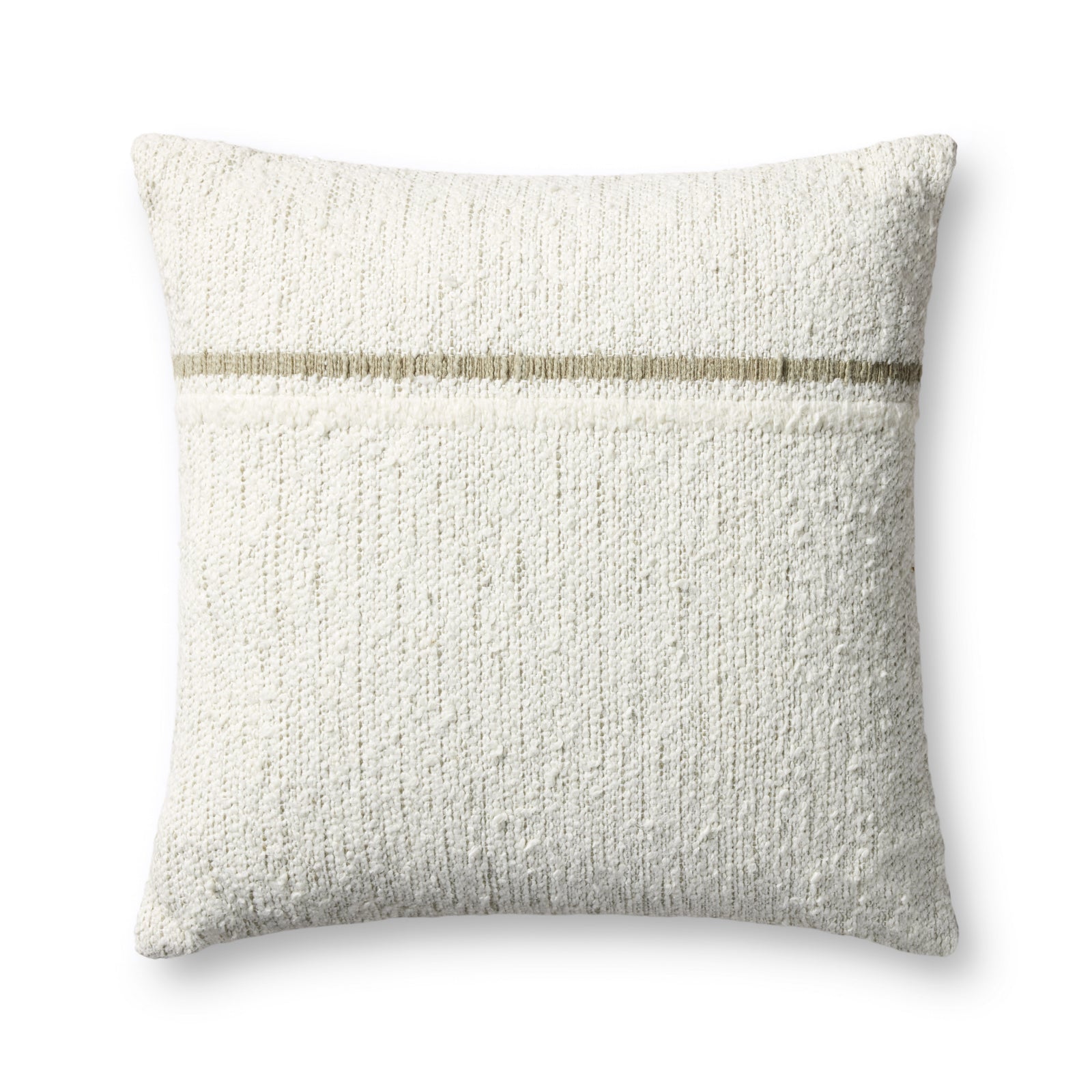 Ivory / Moss Pillow — a Loloi pillow at Laurie Yapp Home.