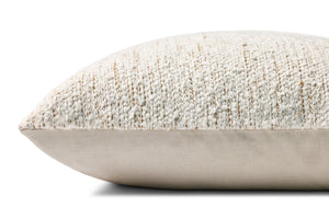 Ivory / Rustic Brown Pillow shown from another angle.