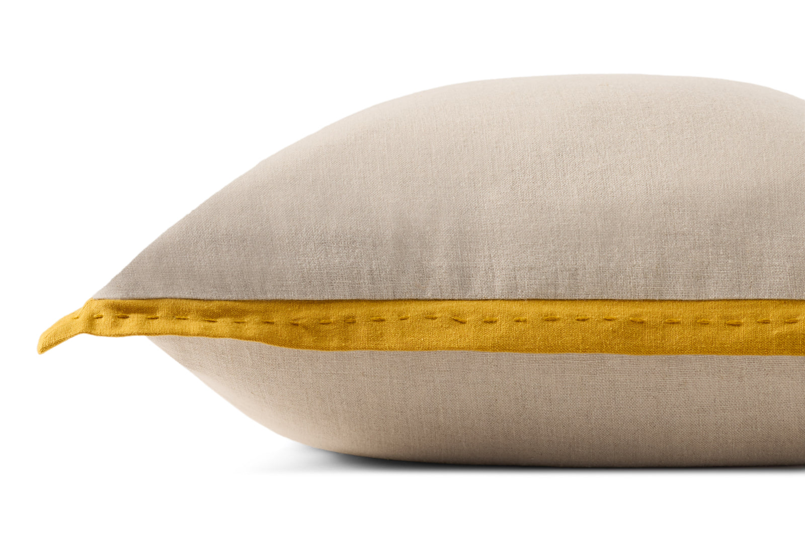 Natural / Mustard Pillow — a Loloi pillow at Laurie Yapp Home.