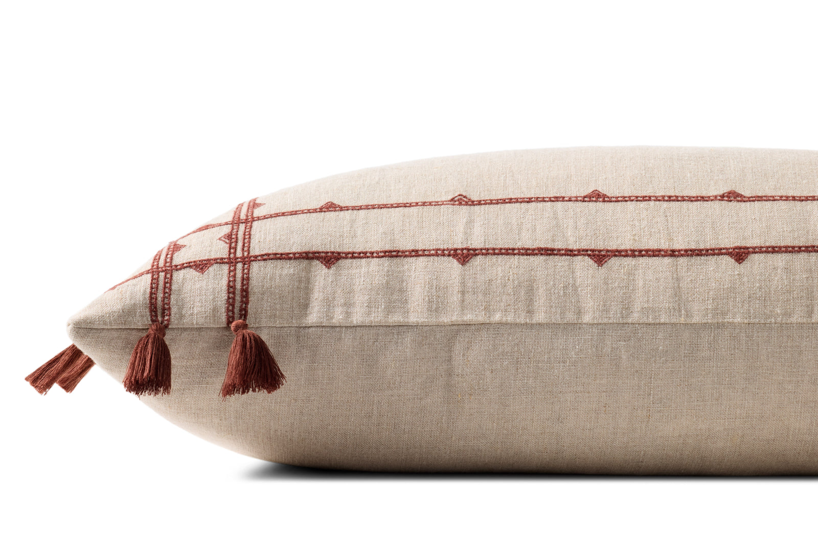 Natural / Rust Pillow (Pattern 2) — a Loloi pillow at Laurie Yapp Home.