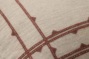 Natural / Rust Pillow (Pattern 2) shown from a different angle to reveal its pattern.