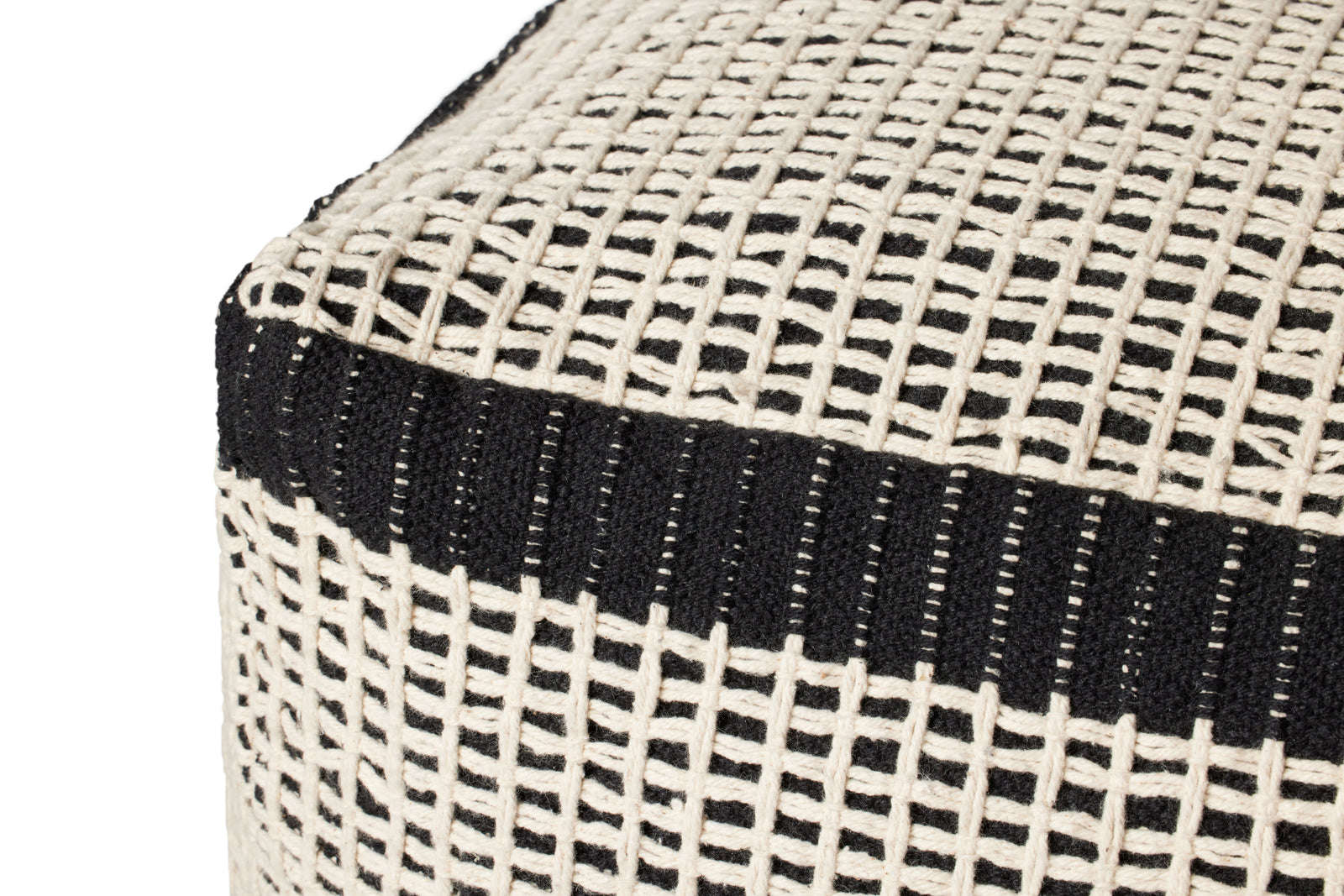 Black / Ivory Pillow (Pattern 6) — a Loloi pillow at Laurie Yapp Home.