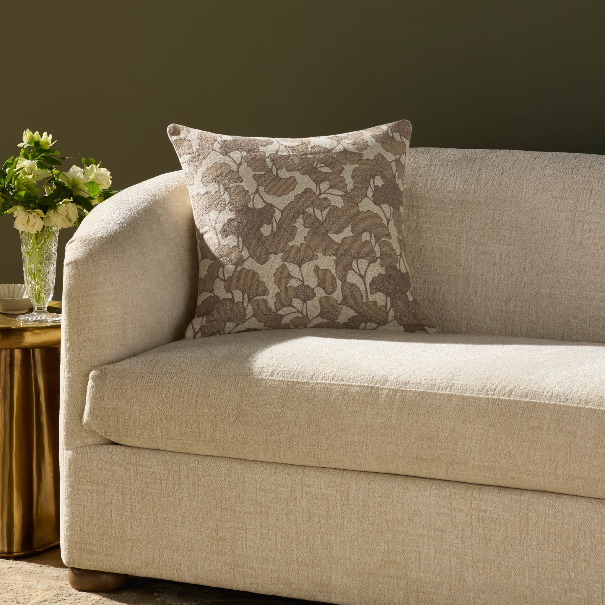 Fawn Ivory / Silver Pillow shown from another angle.