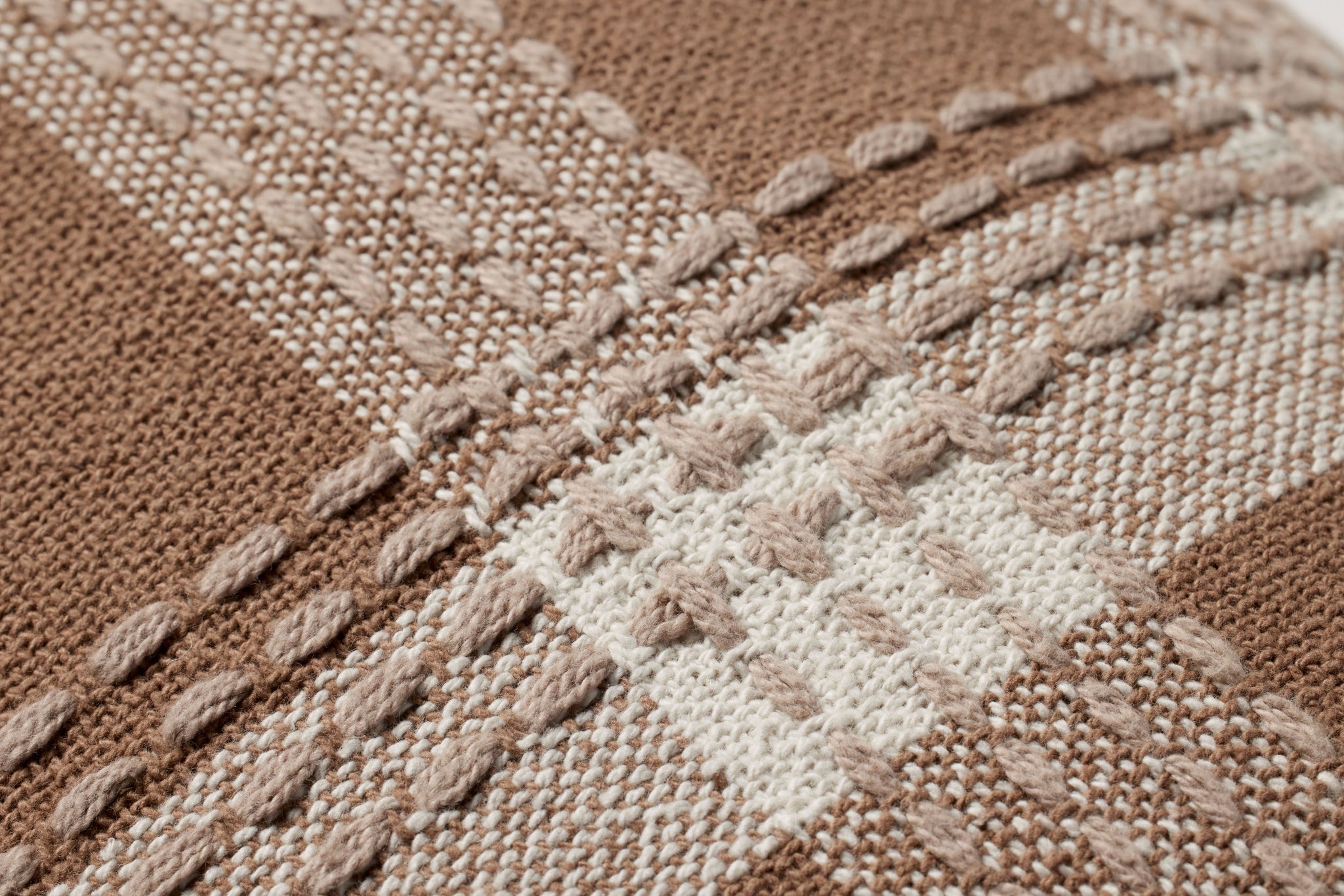 Rust / Multi Pillow (Pattern 2) shown from a different angle to reveal its pattern.