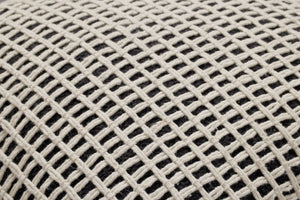 Black / Ivory Pillow shown from a different angle to reveal its pattern.