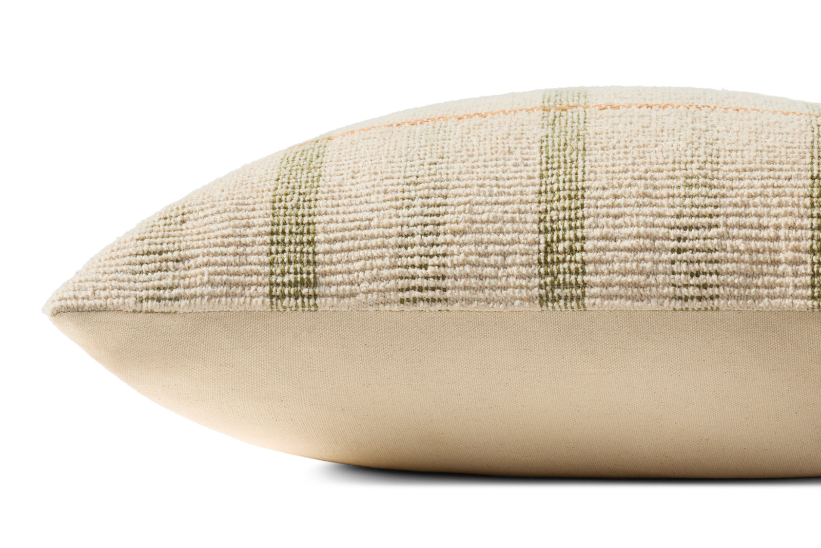 Ivory / Green Pillow (Pattern 2) — a Loloi pillow at Laurie Yapp Home.
