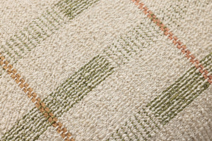 Ivory / Green Pillow (Pattern 2) shown from a different angle to reveal its pattern.