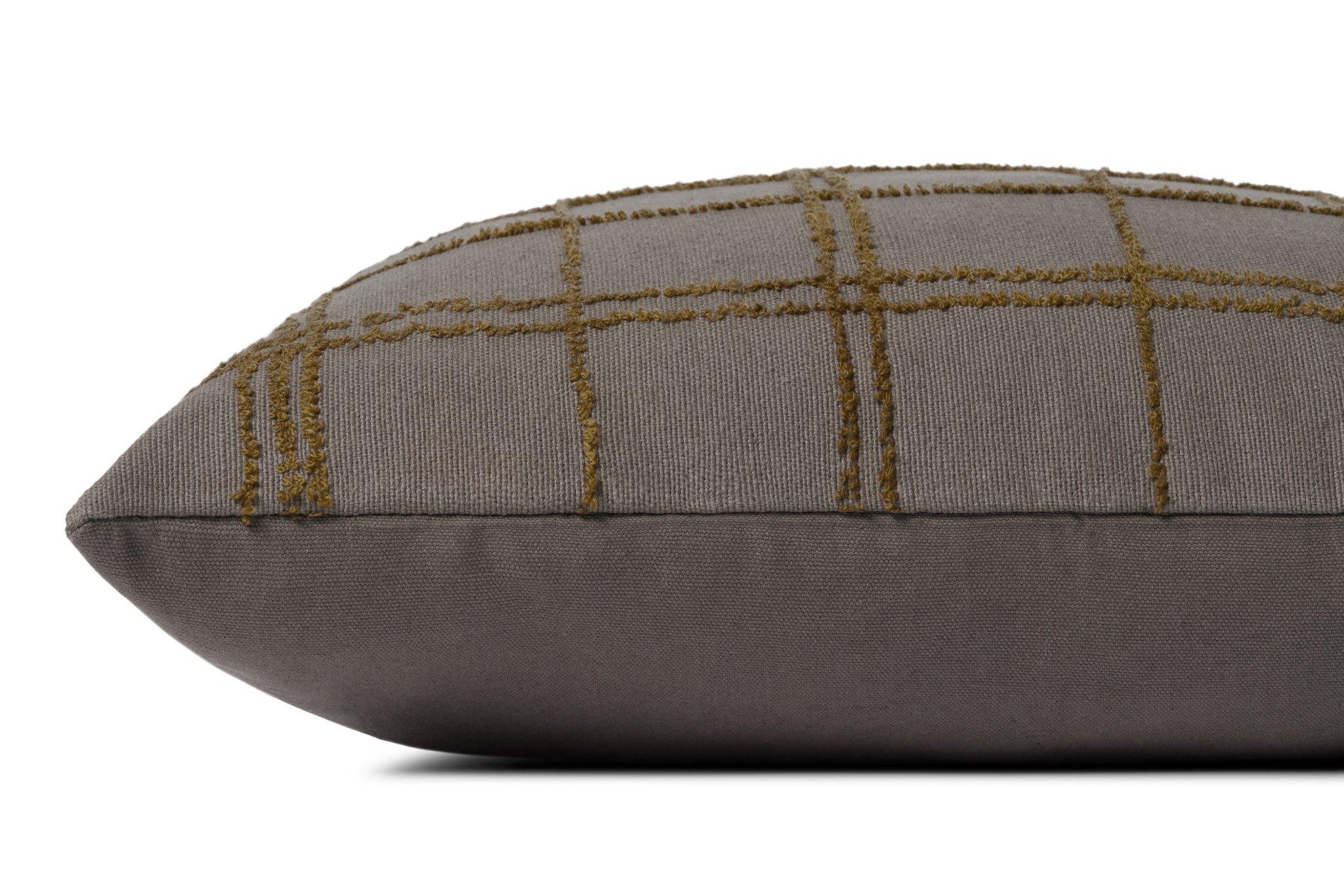Edward Charcoal / Olive Pillow shown from another angle.