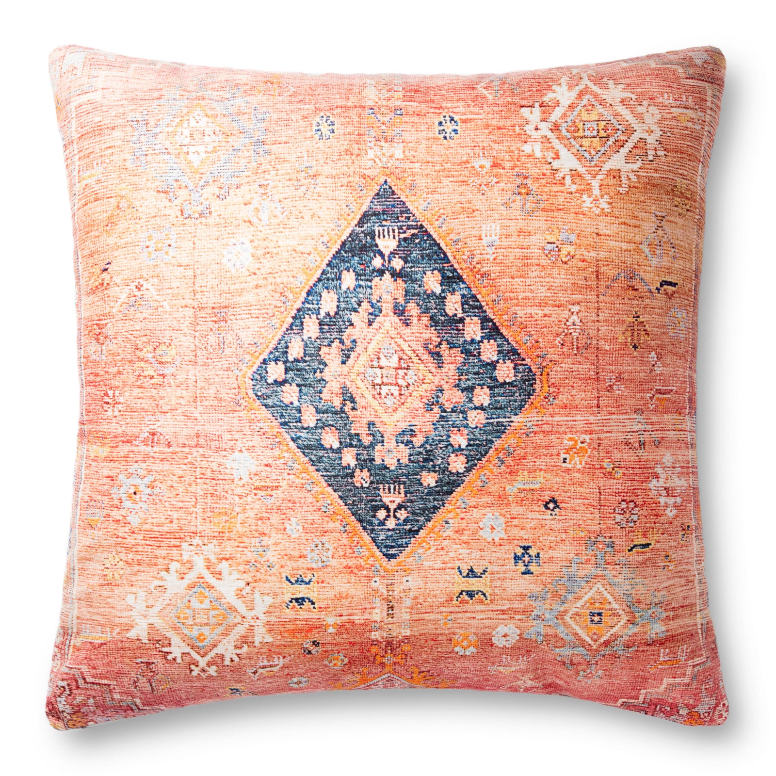 Coral / Multi Floor Pillow — a Loloi pillow at Laurie Yapp Home.