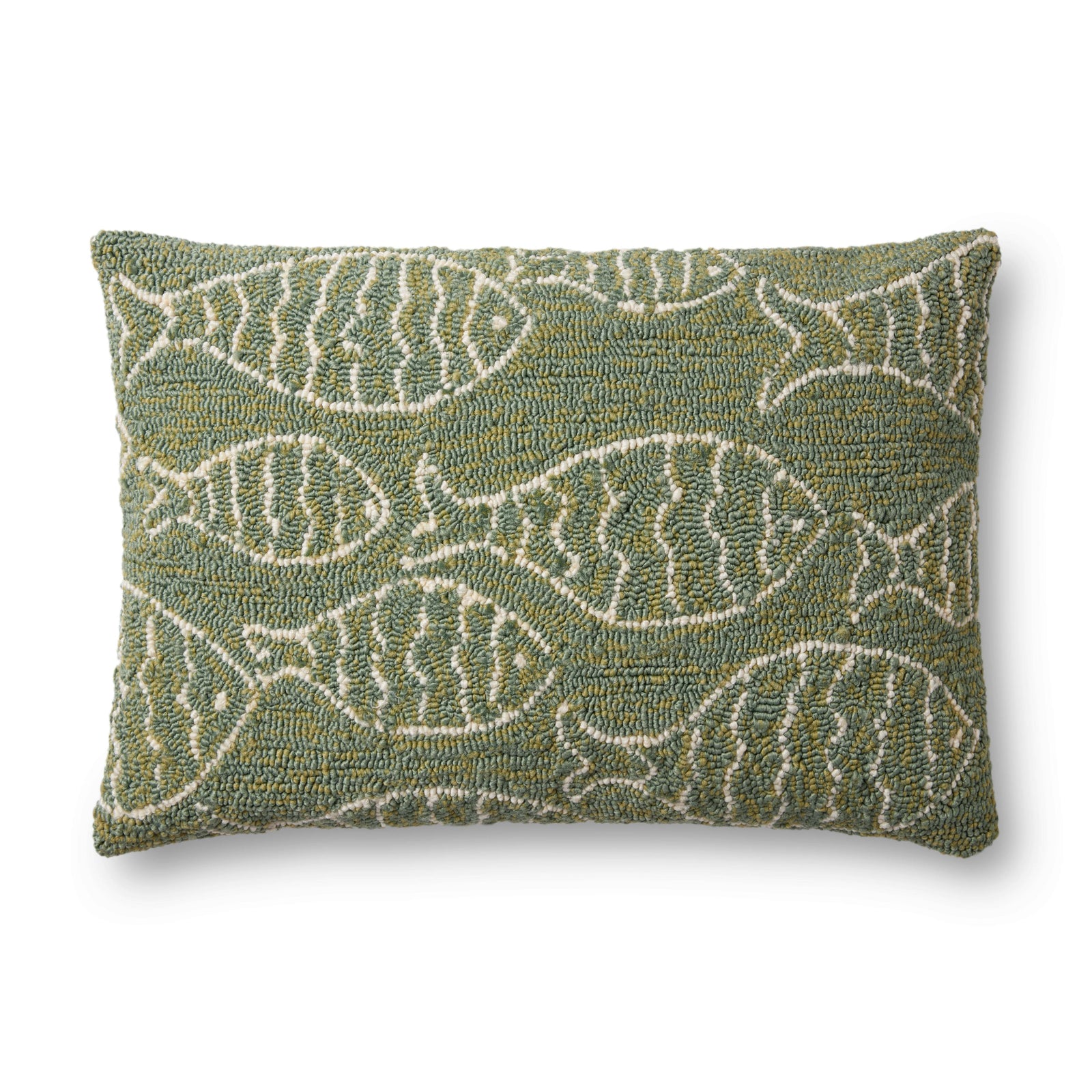 Green Pillow (Pattern 6) — a Loloi pillow at Laurie Yapp Home.