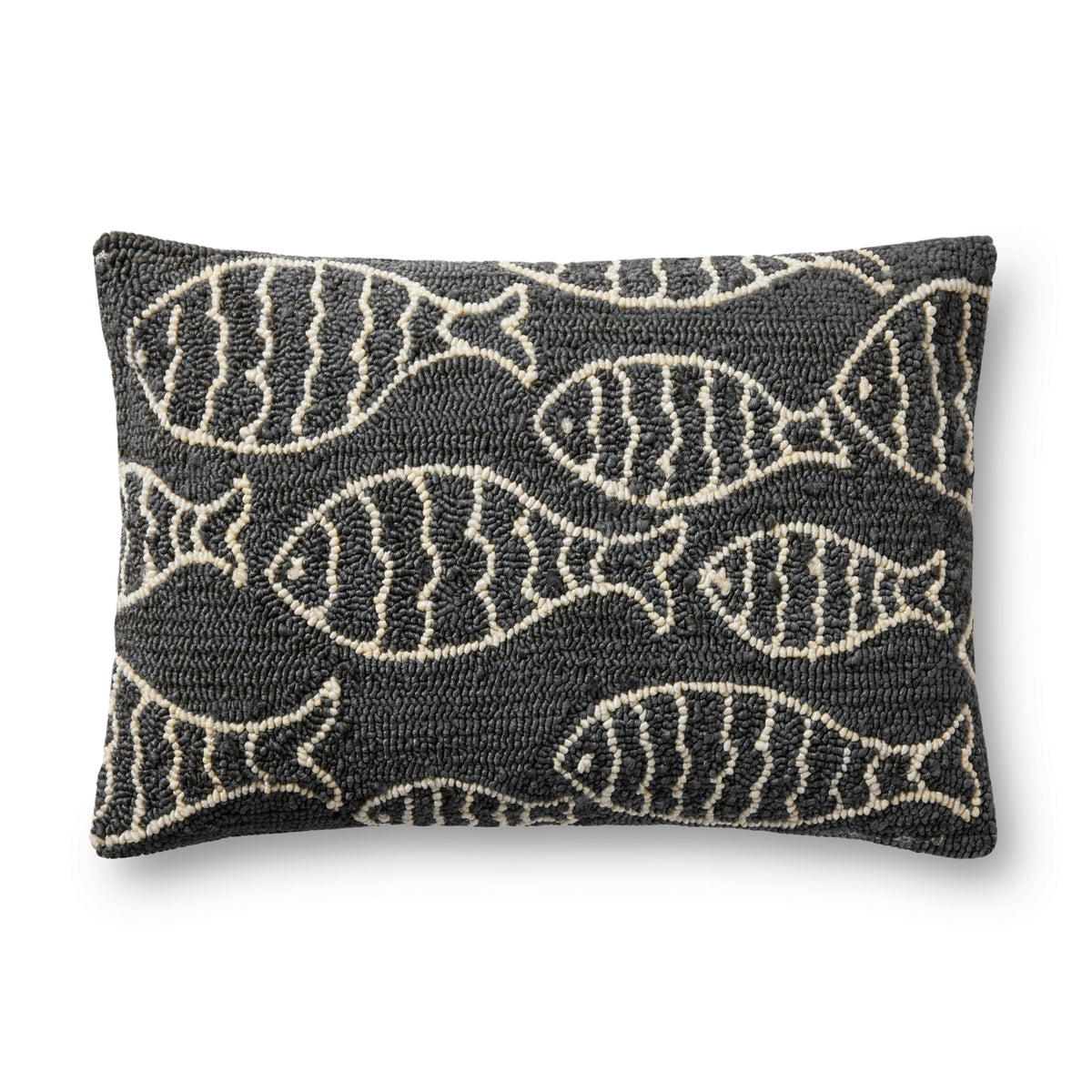 Grey Pillow (Pattern 4) — a Loloi pillow at Laurie Yapp Home.
