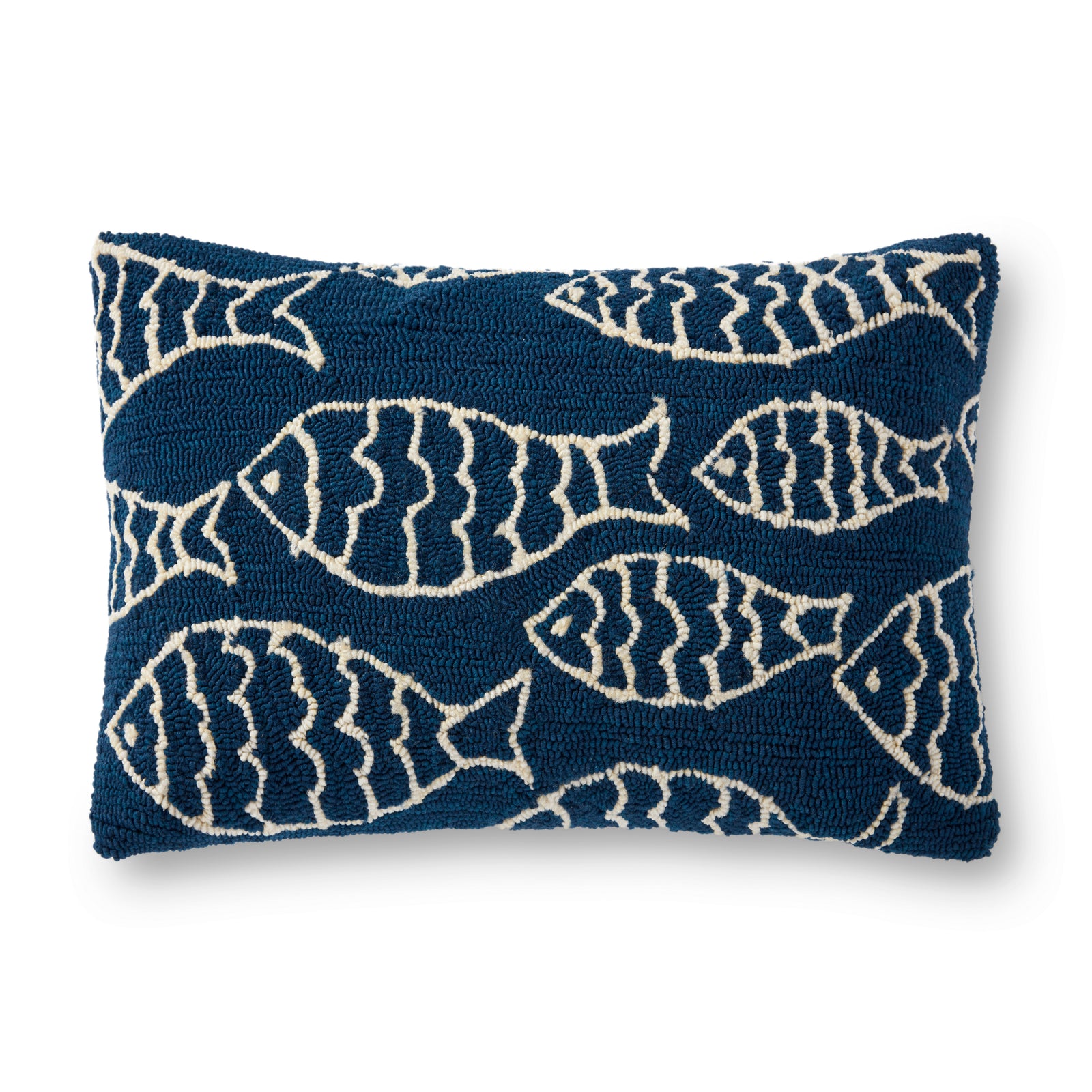 Navy Pillow (Pattern 4) — a Loloi pillow at Laurie Yapp Home.