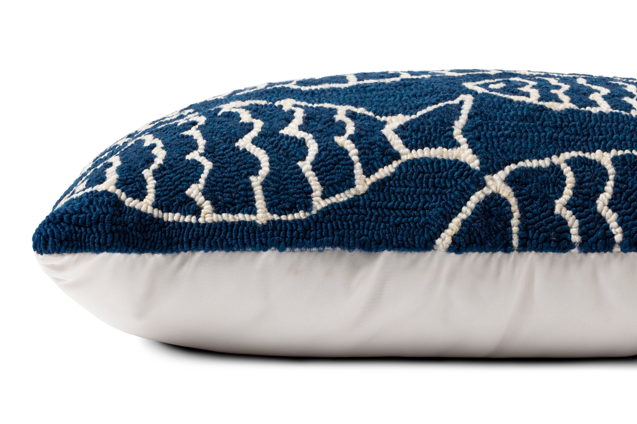 Navy Pillow (Pattern 4) shown from another angle.