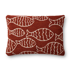 Red Pillow (Pattern 3) — a Loloi pillow at Laurie Yapp Home.