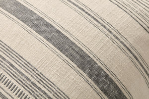 Celina Ivory / Grey Pillow shown from a different angle to reveal its pattern.