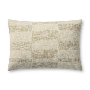 Beige / Natural Pillow (Pattern 2) — a Loloi pillow at Laurie Yapp Home.
