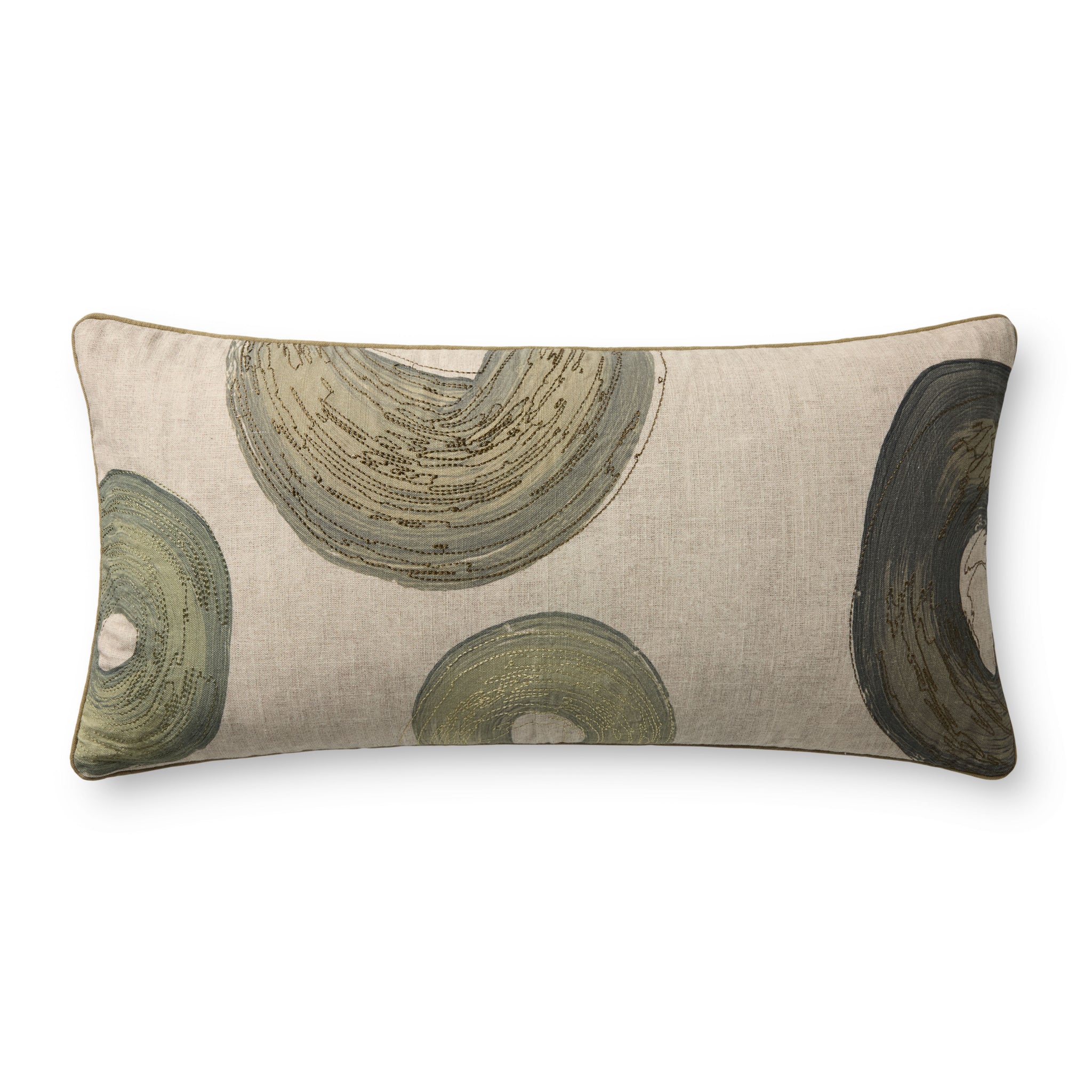 Green / Multi Pillow (Pattern 1) — a Loloi pillow at Laurie Yapp Home.