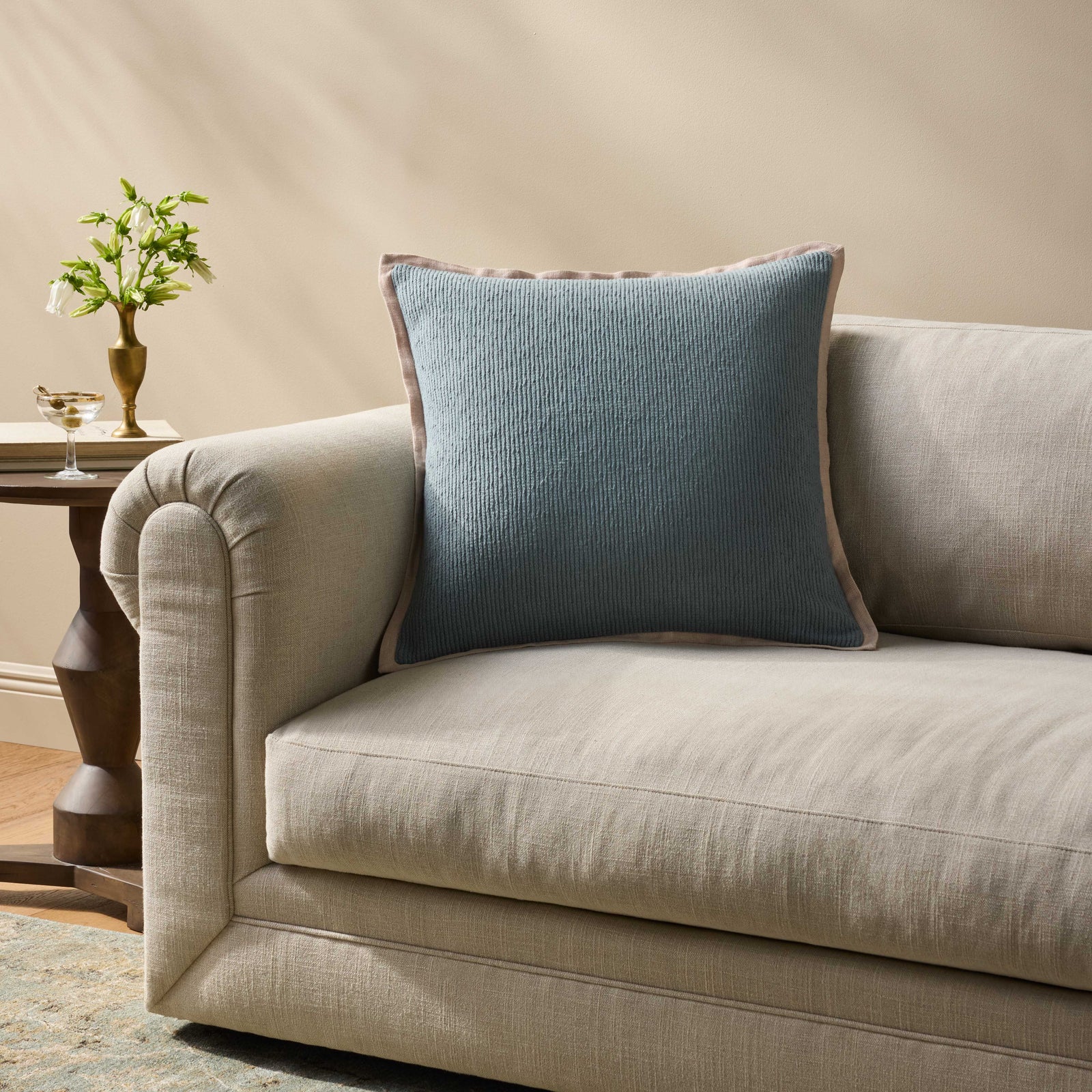Blue Pillow (Pattern 9) — a Loloi pillow at Laurie Yapp Home.