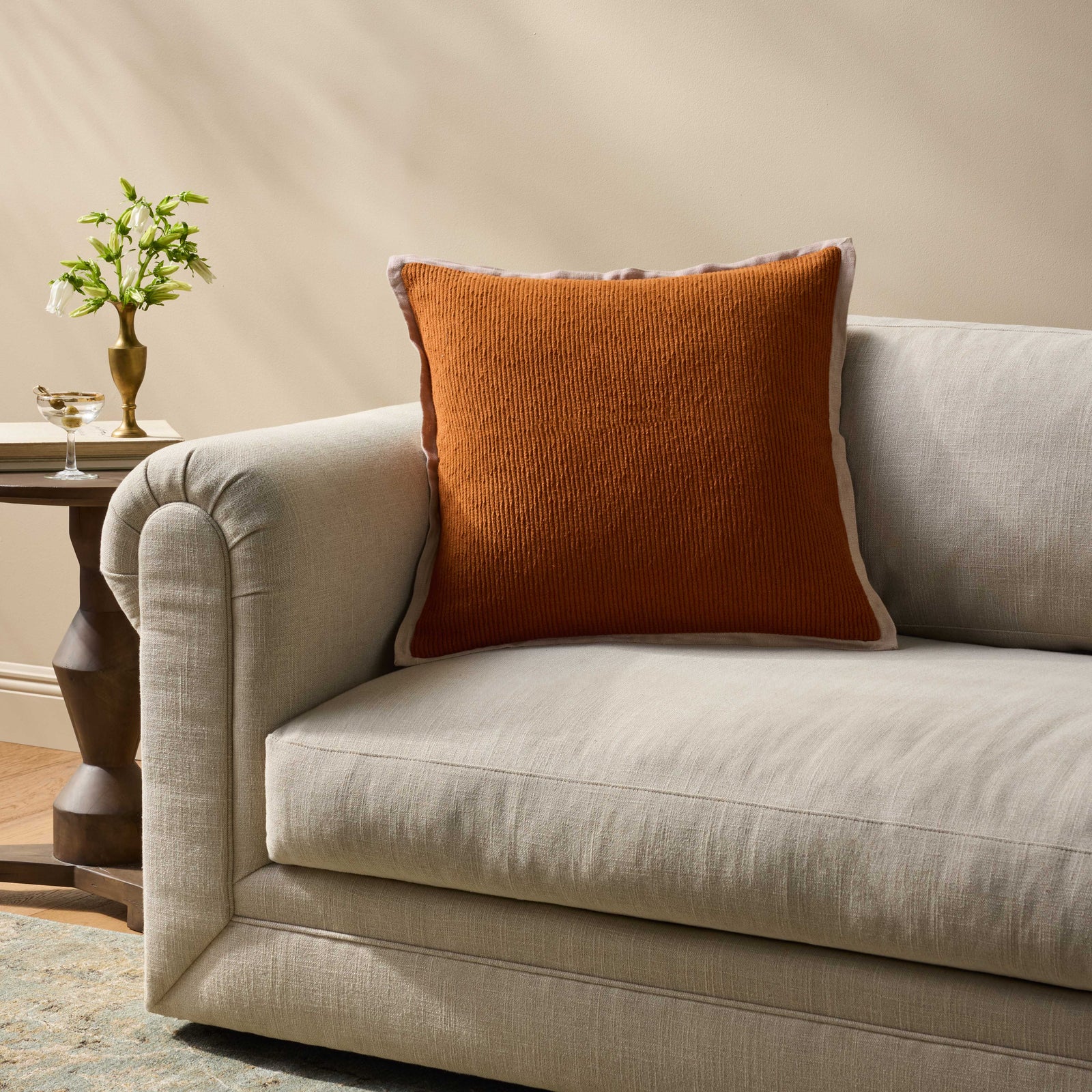Rust Pillow (Pattern 5) — a Loloi pillow at Laurie Yapp Home.