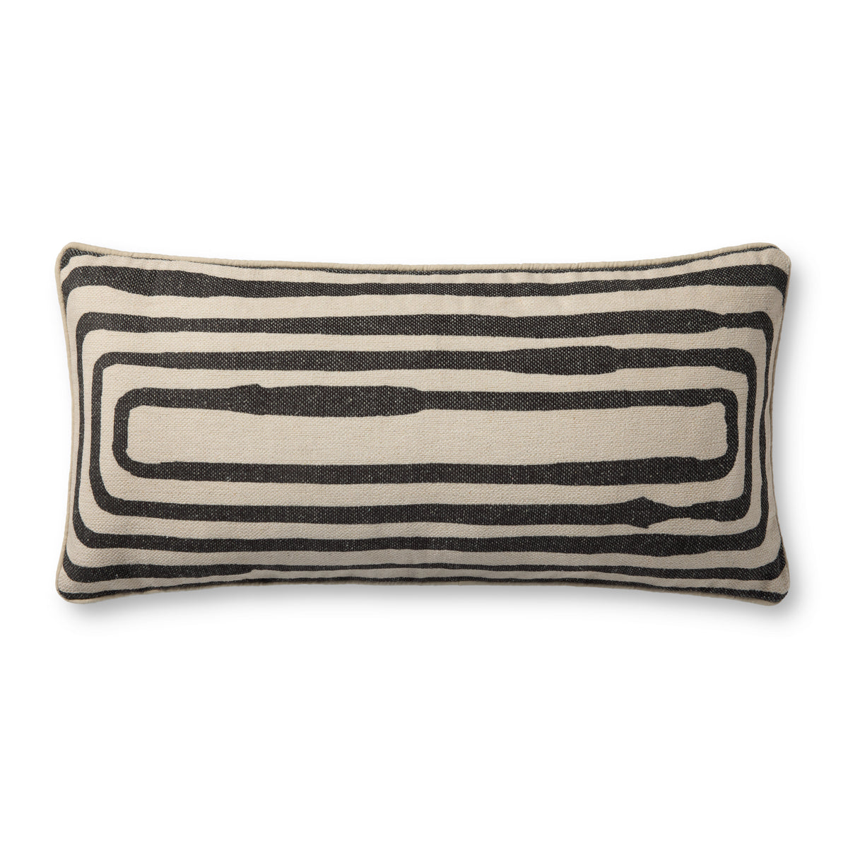 Natural / Black Pillow — a Loloi pillow at Laurie Yapp Home.