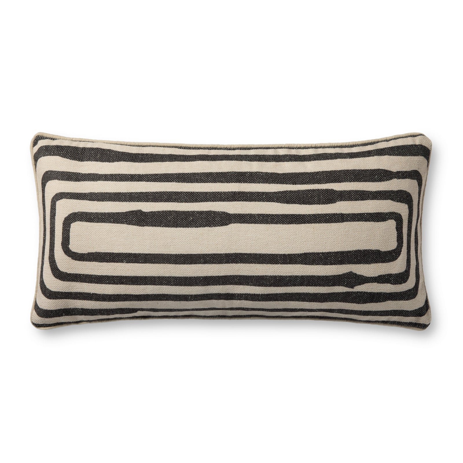 Natural / Black Pillow — a Loloi pillow at Laurie Yapp Home.
