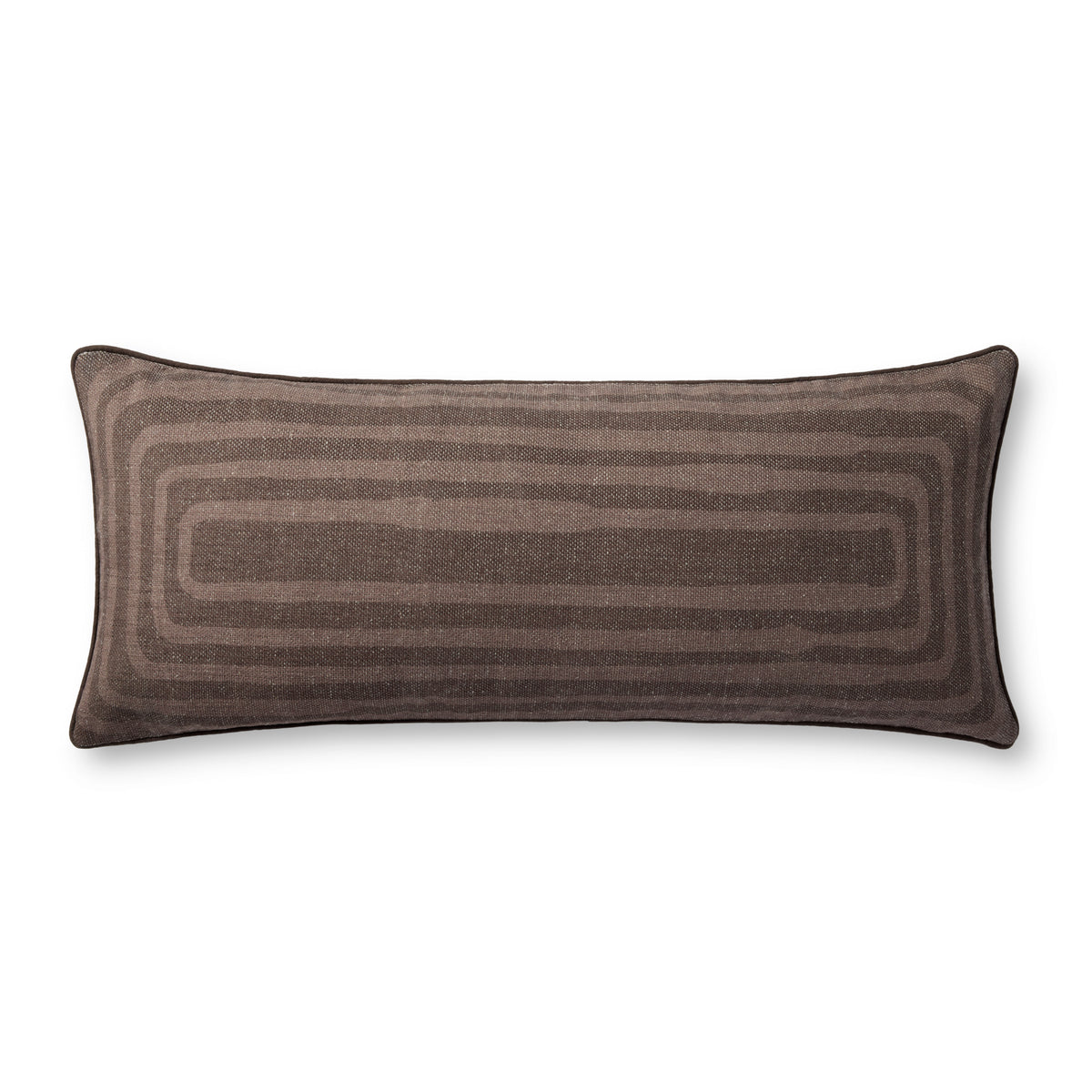 Brown Pillow (Pattern 7) — a Loloi pillow at Laurie Yapp Home.
