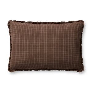 Dinah Chocolate / Latte Pillow — a Loloi pillow at Laurie Yapp Home.