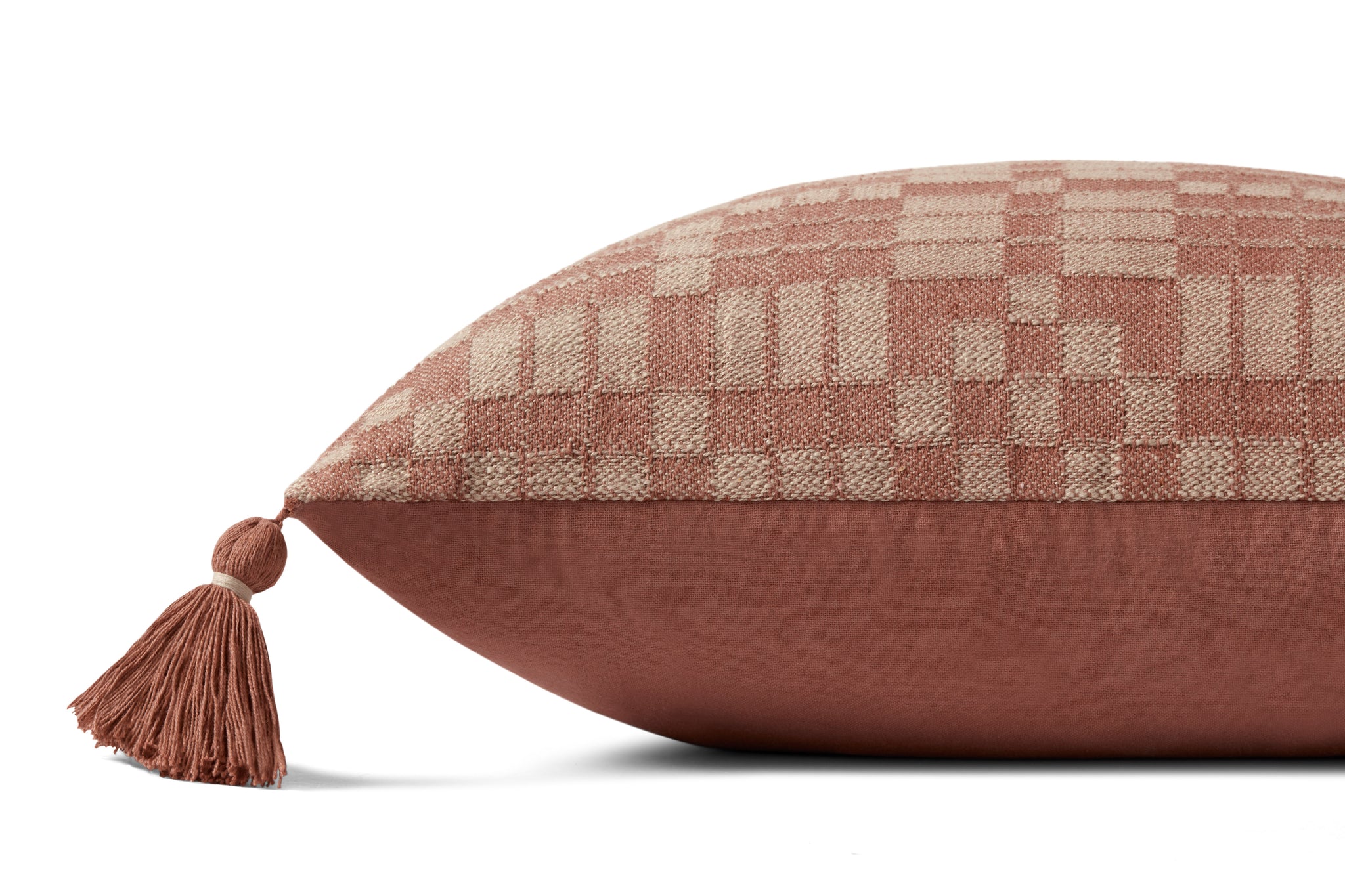 Ellery Clay Pillow shown from a different angle to reveal its pattern.