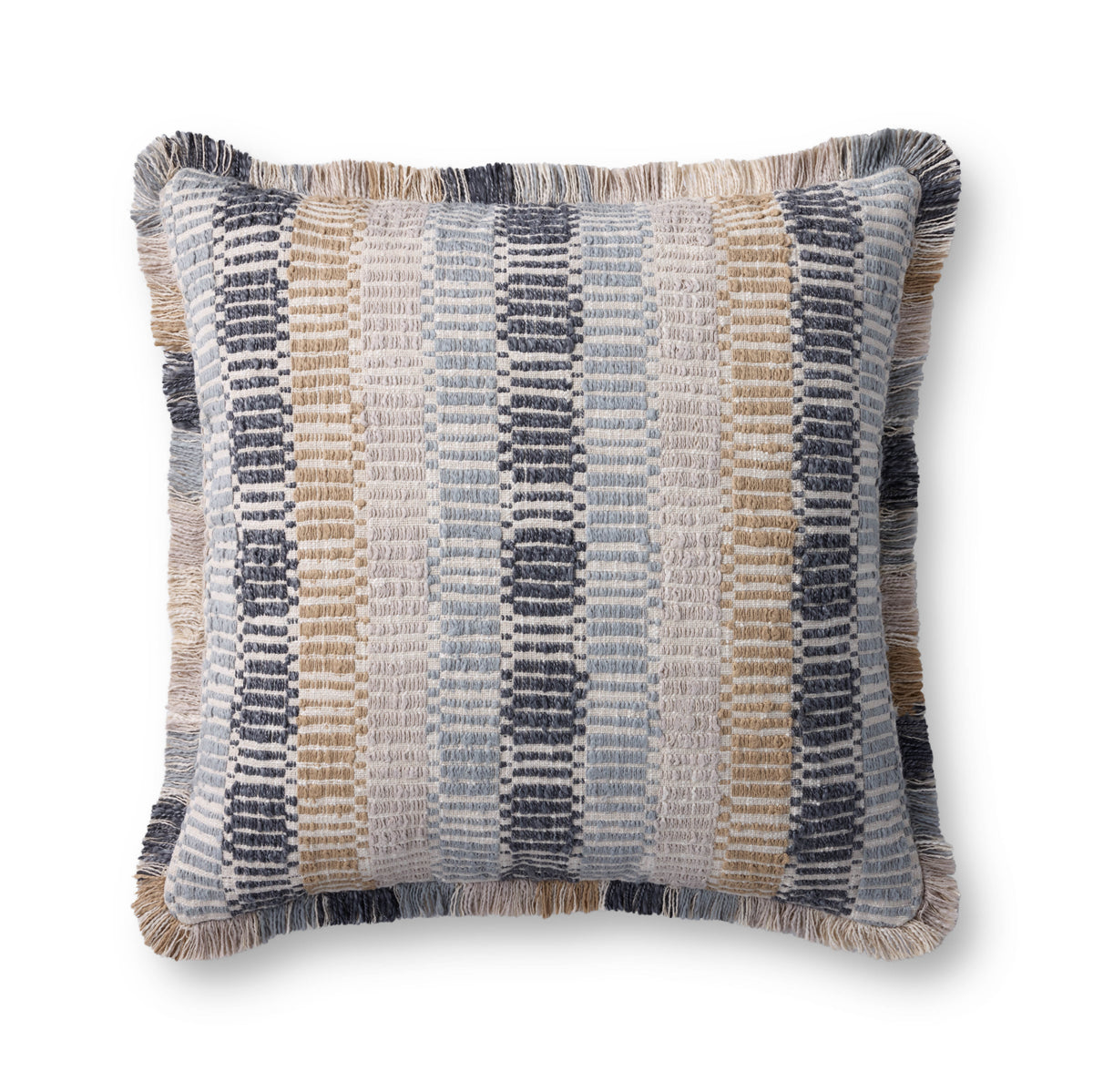 Blue / Multi Pillow (Pattern 5) — a Loloi pillow at Laurie Yapp Home.