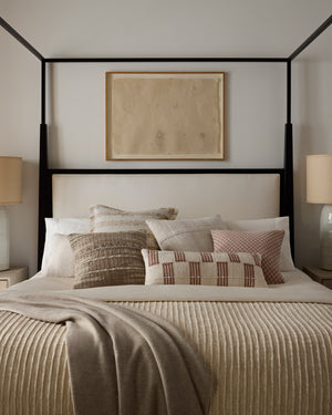 Beige / Ivory Pillow (Pattern 1) shown from another angle.