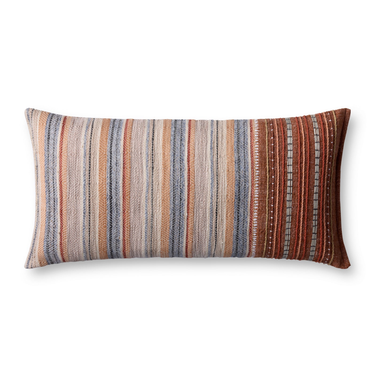 Rust / Multi Pillow (Pattern 5) — a Loloi pillow at Laurie Yapp Home.