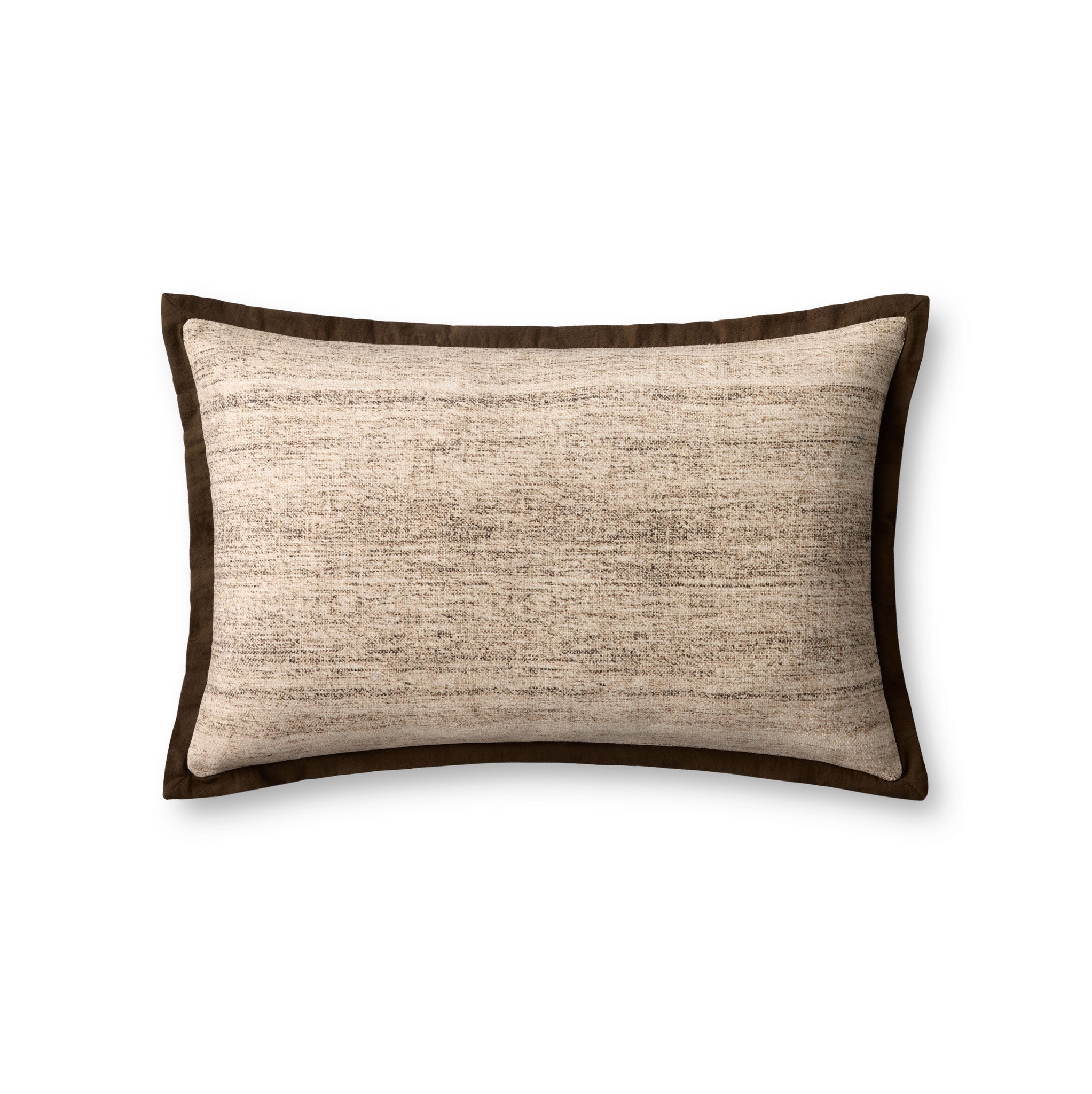 Brown / Ivory Pillow (Pattern 2) — a Loloi pillow at Laurie Yapp Home.