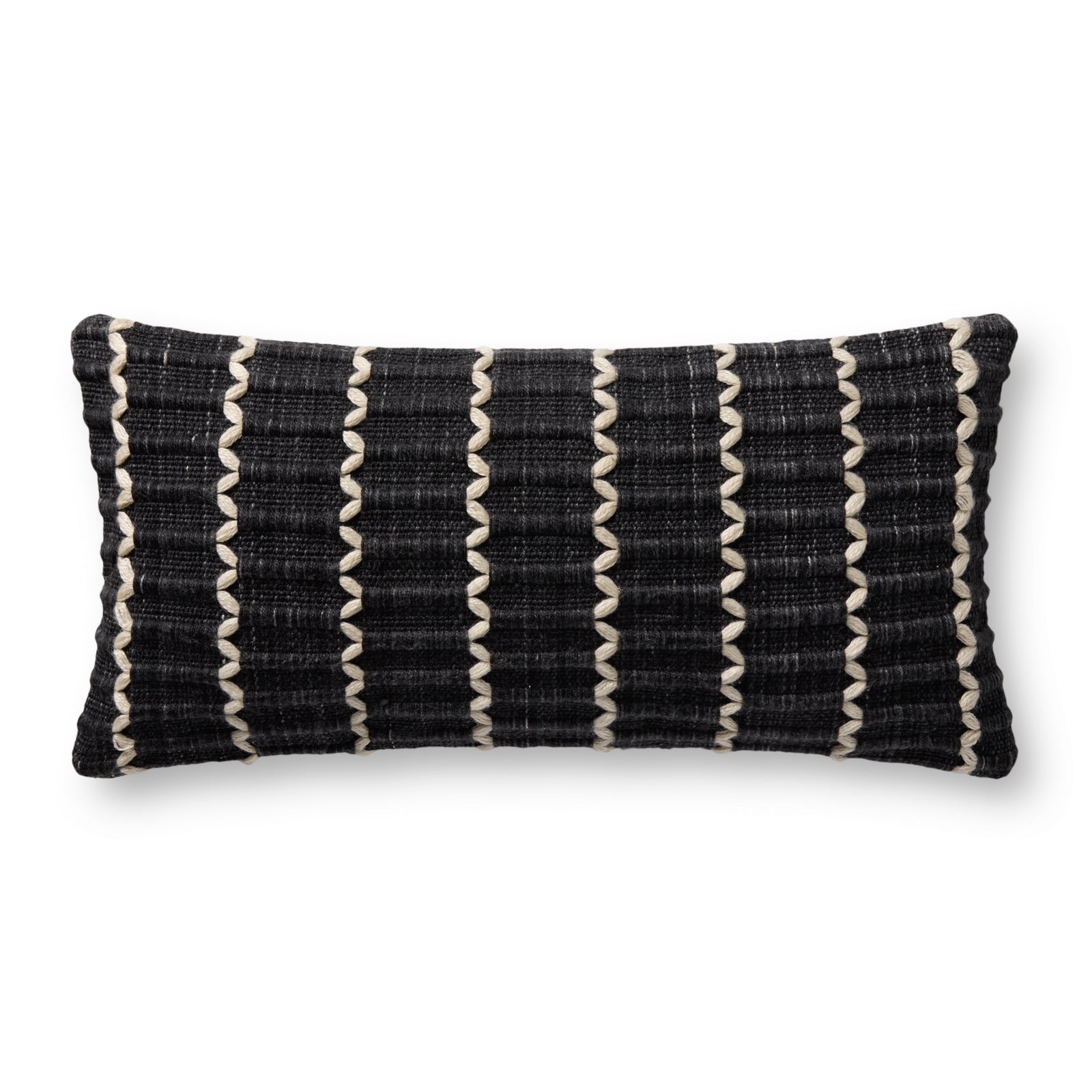 Black Pillow (Pattern 5) — a Loloi pillow at Laurie Yapp Home.