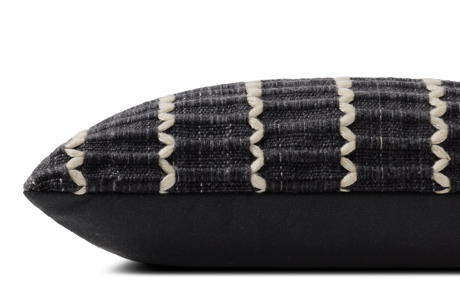 Black Pillow (Pattern 5) — a Loloi pillow at Laurie Yapp Home.