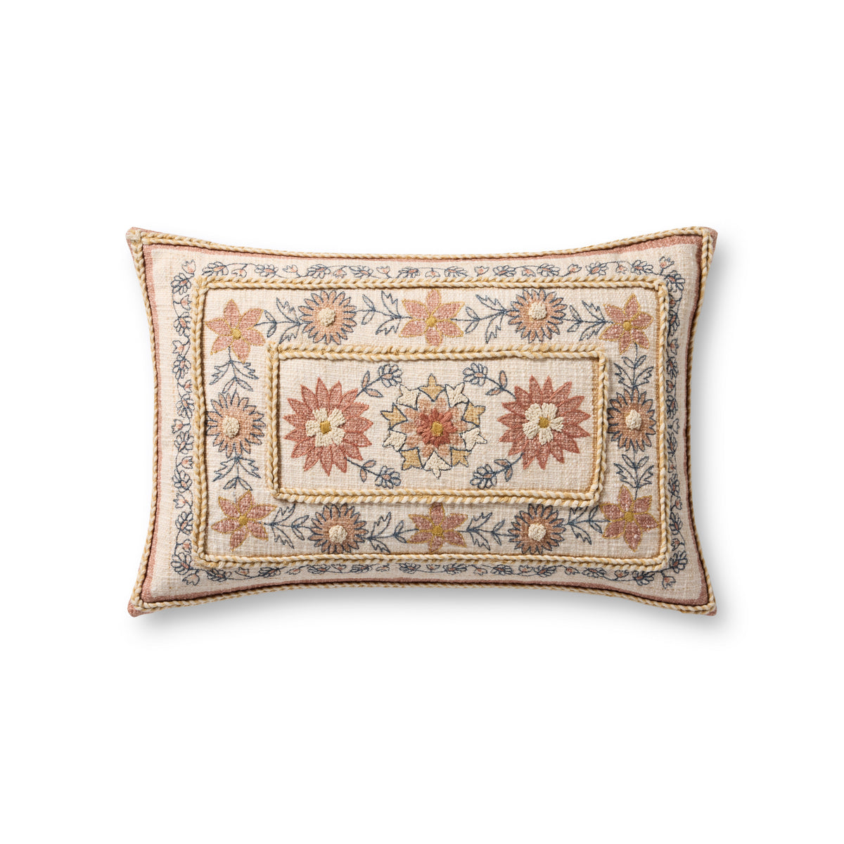 Red / Multi Pillow (Pattern 4) — a Loloi pillow at Laurie Yapp Home.