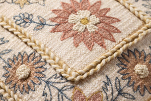 Red / Multi Pillow (Pattern 4) shown from a different angle to reveal its pattern.