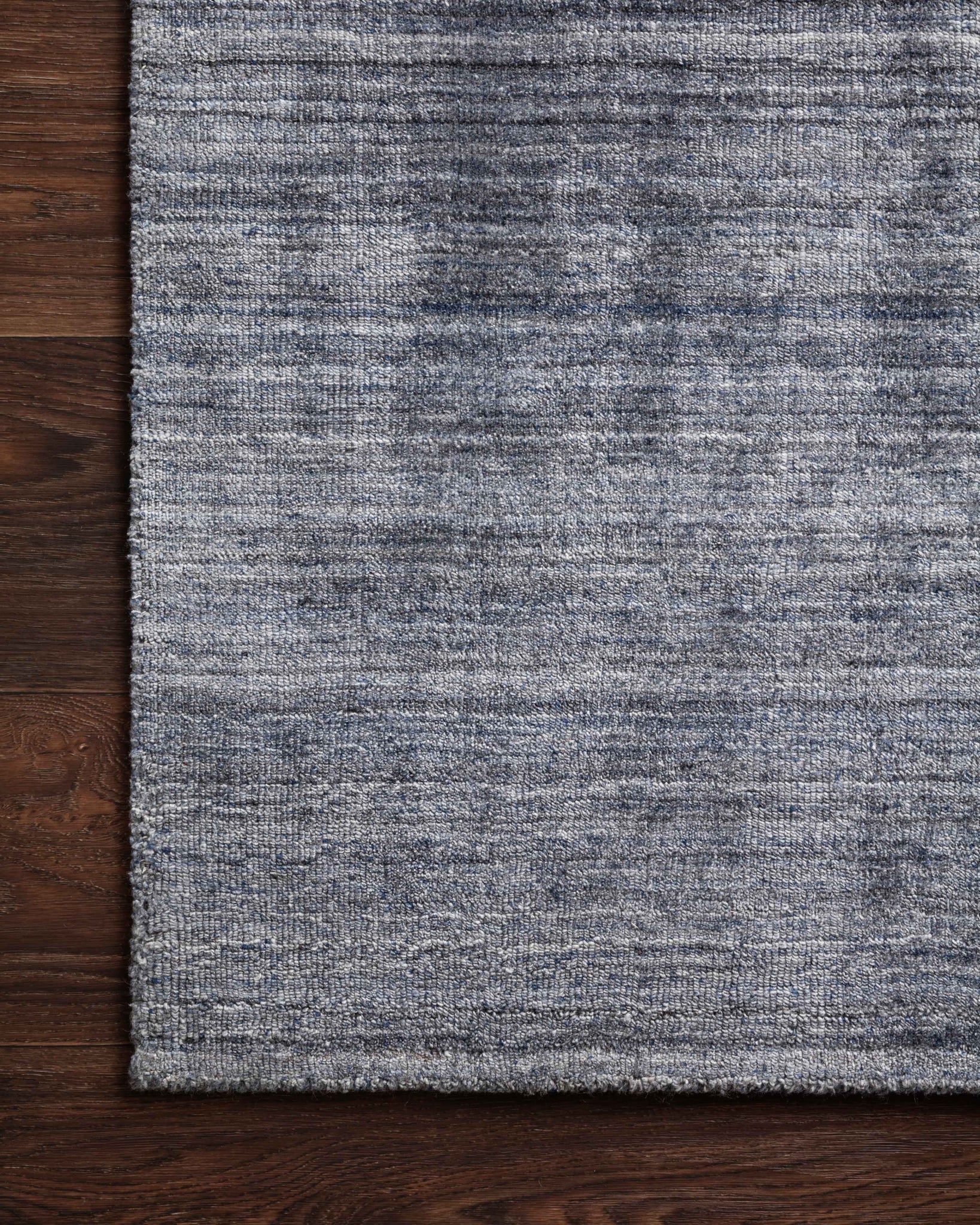 Close-up detail of the Pasadena Indigo showing its pile and weave.