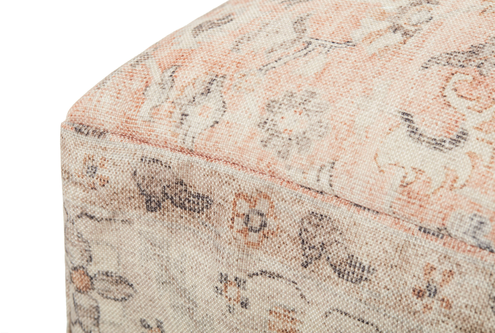 Poufs Blush / Multi — a Loloi pouf at Laurie Yapp Home.