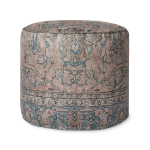 Taupe Pouf — a Loloi pouf at Laurie Yapp Home.