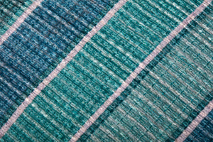 Poufs Lagoon / Blue shown from a different angle to reveal its pattern.